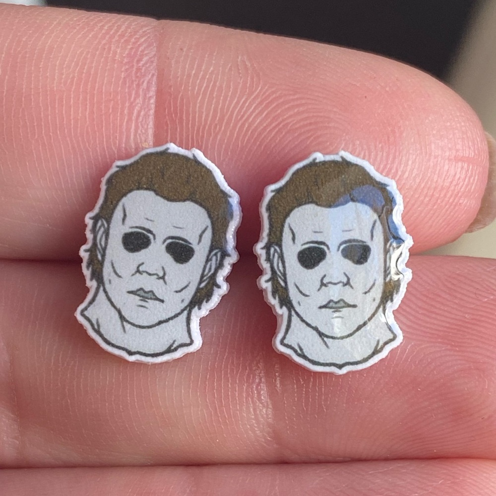 Michael Myers Stud Earrings. Horror movie Earrings.